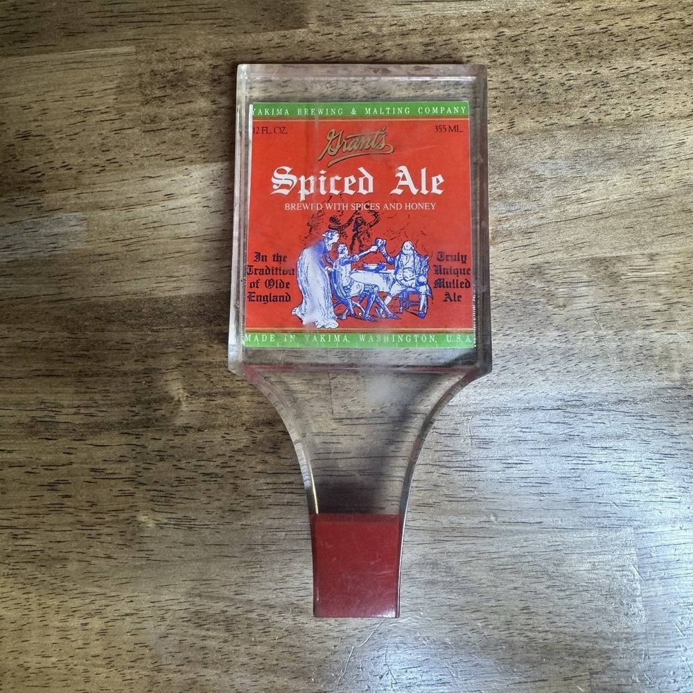 Vintage Grant's Scottish Ale & Spiced Ale Beer Tap Handle Yakima Brewing Rare